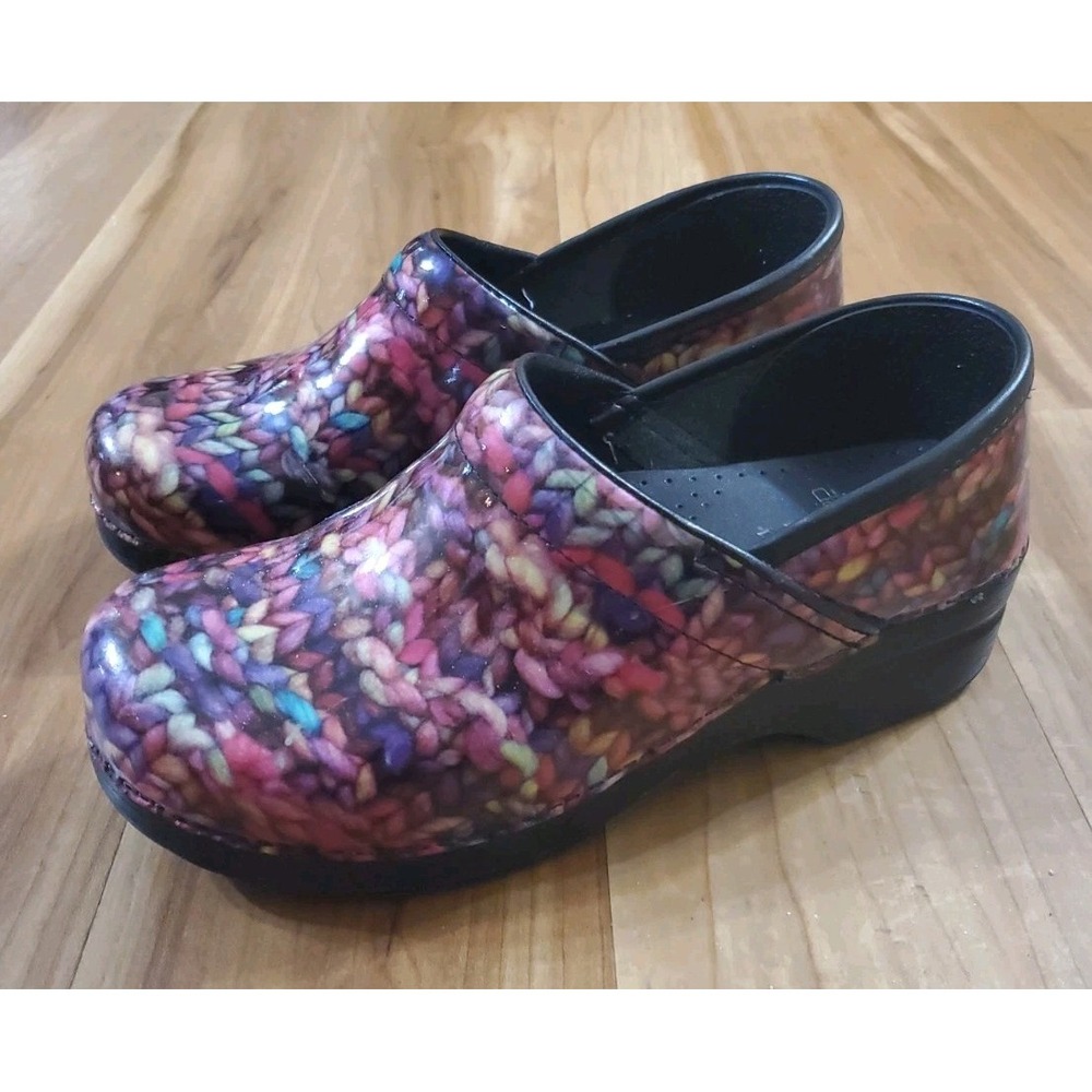 Dansko Professional Clogs Shoes Size 40 Knit Pattern US 9.5/10
